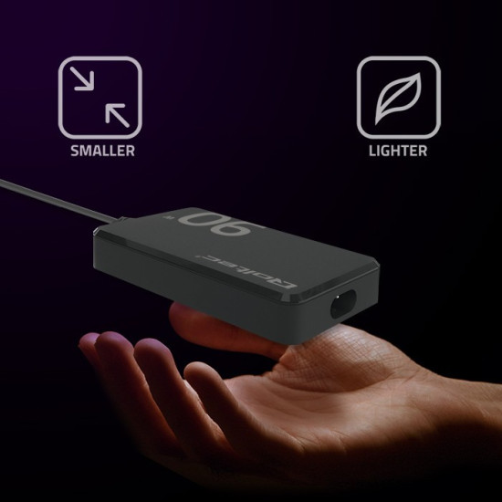 Ładowarka sieciowa 90W GaN Fast SLIM | PD | 5-20V | 4.5A | USB-C 3.1 | Laptop | MacBook | Smartfon | +kabel 