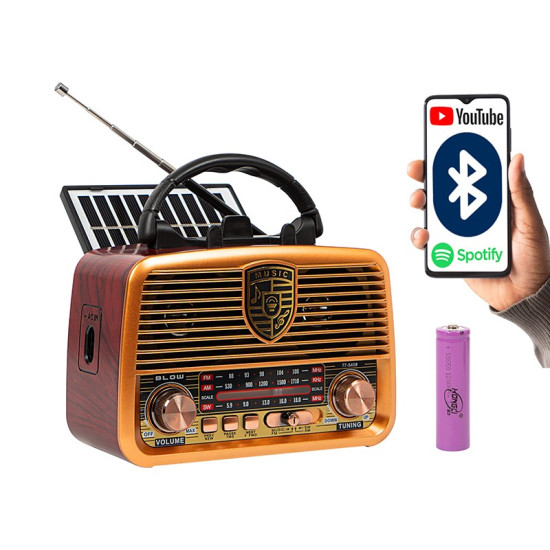 Radio przenośne analogowe RA10 AM/FM solarne