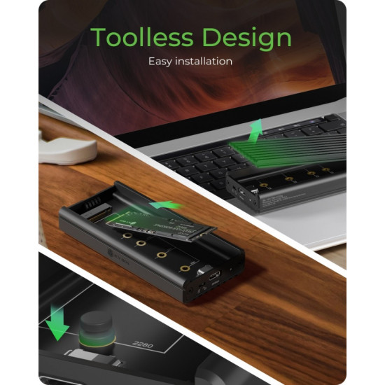 Obudowa IB-1917M-C32 NVMe USB 3.2 Gen 2x2,  20 Gbit/s 