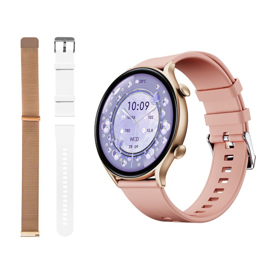 Smartwatch X19 Bluetooth różowy