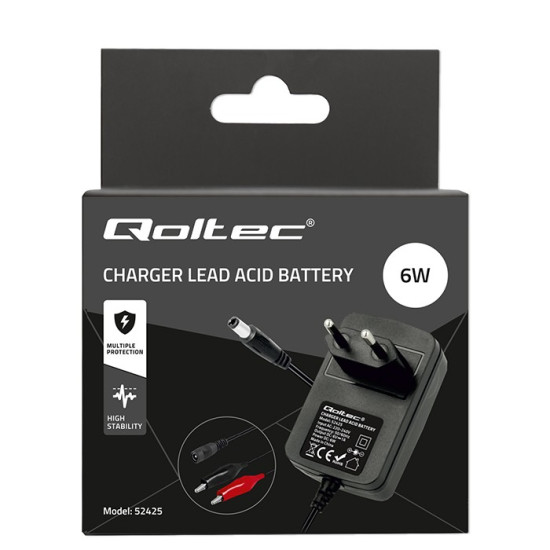 Automatyczna ładowarka do akumulatora AGM GEL STD 6V | 1A |      Prostownik z sygnalizatorem LED 