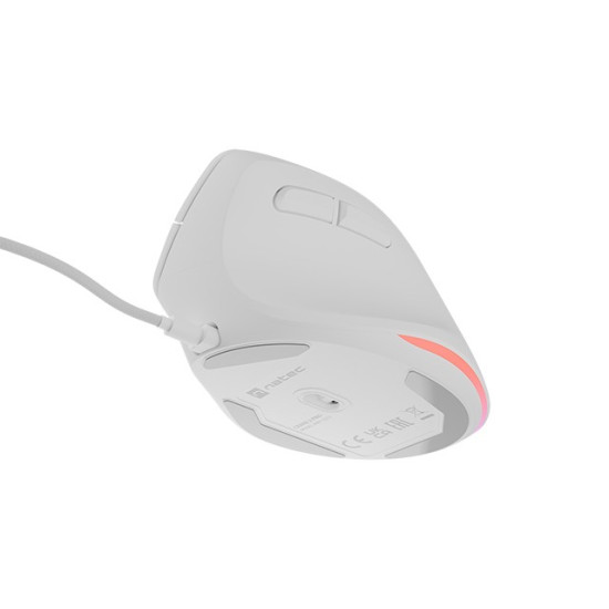 Mysz wertykalna NATEC CRAKE 2 PRO 128000DPI optyczna biała 