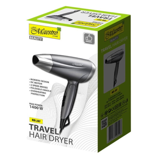 Turystyczna suszarka do włosów 1400W MR-207