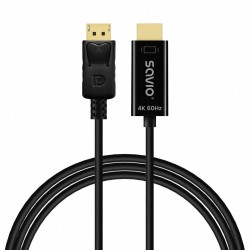 Kabel Display Port do HDMI CL-189 4K 60Hz, 1,5m