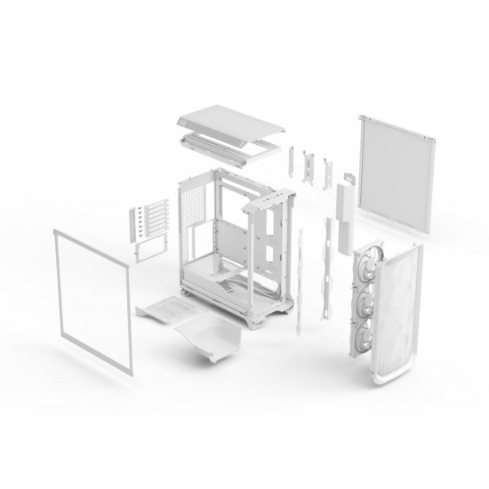 Obudowa Meshify 3 White RGB TG Light Tint 