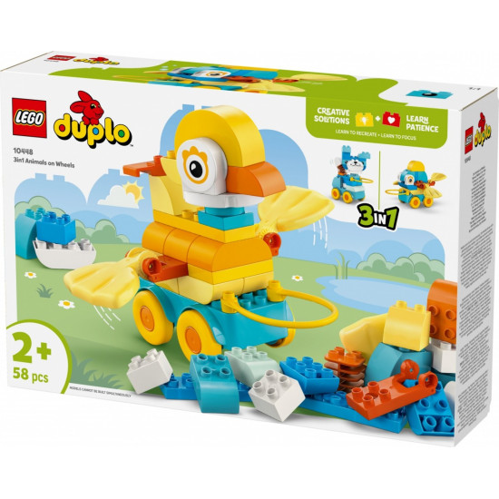 Klocki DUPLO 10448 3 w 1 Zwierzątka na kółkach 