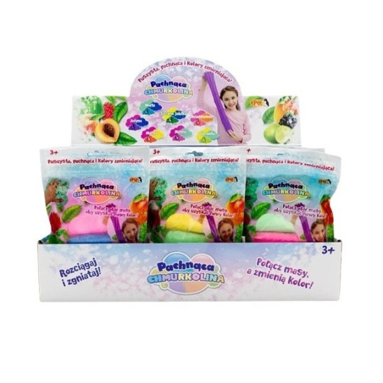 Masa plastyczna Pachnąca Chmurkolina 2x30g mix 12 sztuk display