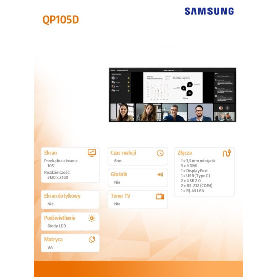 Monitor wielkoformatowy 105 cali QP105D LH105QPD5BGXEN 