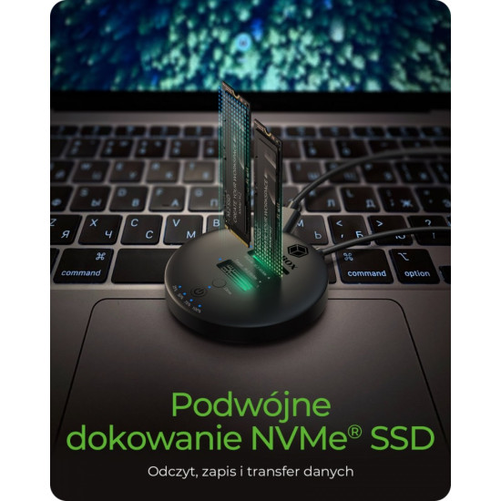 Stacja klonująca+dockująca dla 2xNVMe M.2SSD IB-1612MCL-C31 
