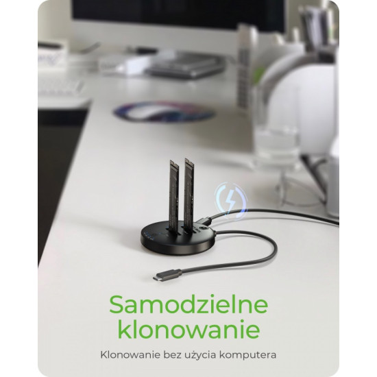 Stacja klonująca+dockująca dla 2xNVMe M.2SSD IB-1612MCL-C31 