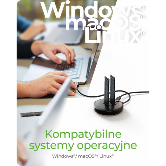 Stacja klonująca+dockująca dla 2xNVMe M.2SSD IB-1612MCL-C31 
