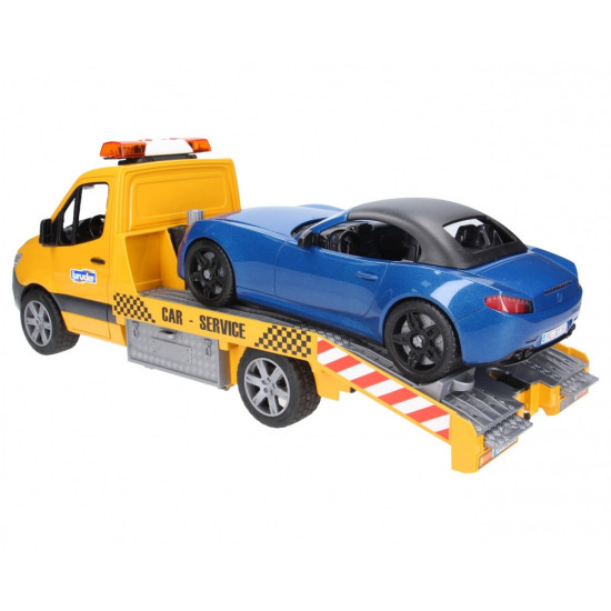 Pojazd Mercedes Sprinter laweta pomocy drogowej z modułem świetlno-dźwiękowym