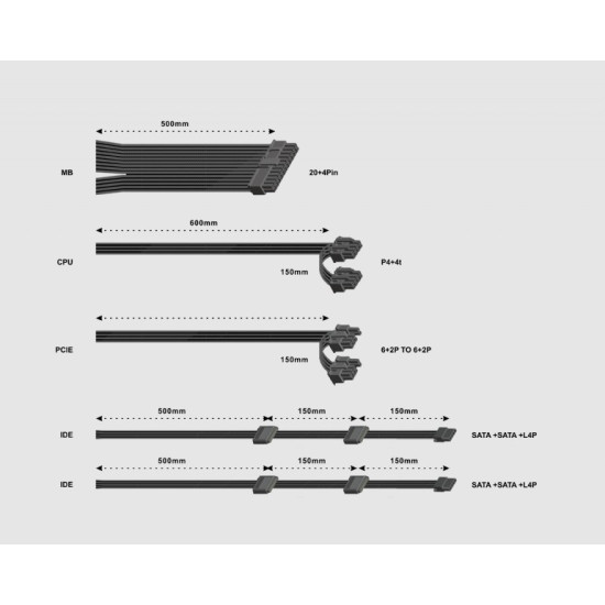 Zasilacz komputerowy Fornax Power 650W 80+Bronze aktywny PFC 120mm wentylator