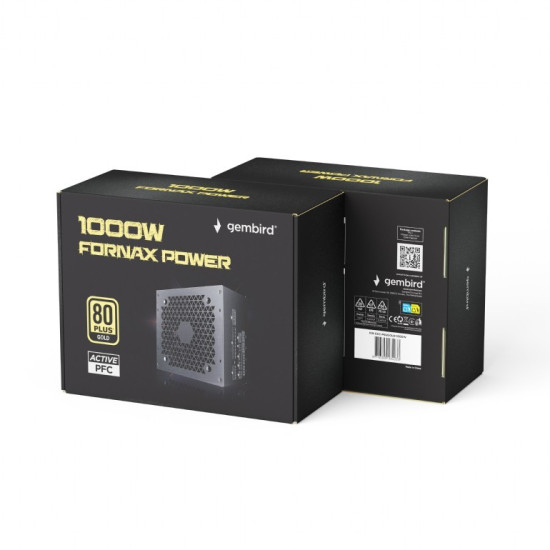 Zasilacz komputerowy Fornax Power 1000W aktywny PFC wentylator 12 cm 80+Gold