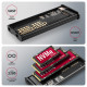 EEM2-SD2 Obudowa zewnętrzna aluminiowa bezśrubowa USB-A/C 3.2 Gen2 M.2 NVMe/SATA display LCD