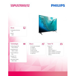 Telewizor LED 55 cali 55PUS7000/12