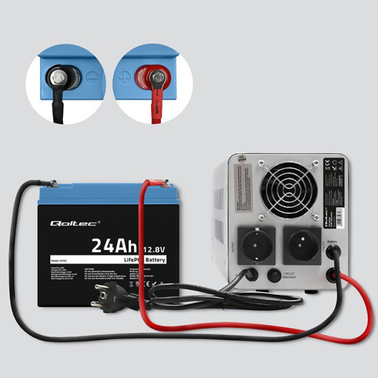 Akumulator LiFePO4 Litowo-Żelazowo-Fosforanowy | 12.8V | 24Ah |  307.2Wh | BMS 