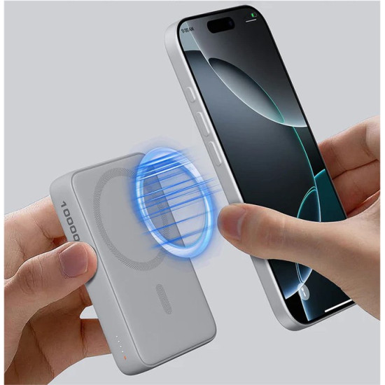 PB-MS04 White Qi2 PowerBank | 10000mAh | 20W | MagSafe PD