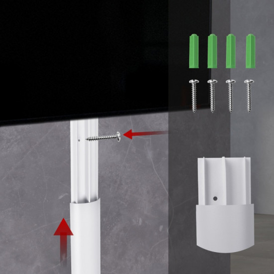 Listwa maskująca MC-814 W aluminiowa, Biała