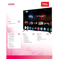 Telewizor LED 43 cale 43V6C 
