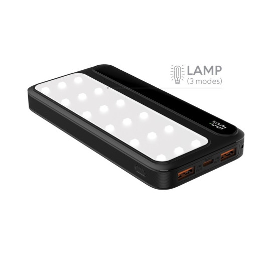Powerbank P10 LCDPD 10 000mAh LAMP z funkcją mocnego źródła światła, moc wyjściowa 22,5W Port Delivery (PD20W)
