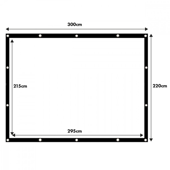 Ekran projekcyjny 150 cali 300x220cm, MC-168 