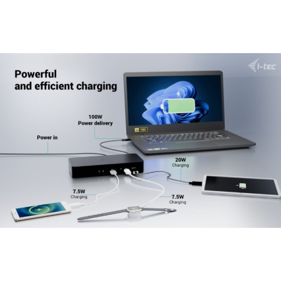 Stacja dokująca Universal Intelligent Dual Display Docking Station Power  Delivery 100W 