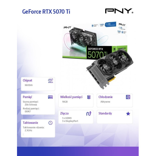 Karta graficzna GeForce RTX 5070 Ti OC 3F 16GB 256-bit 896GB/s