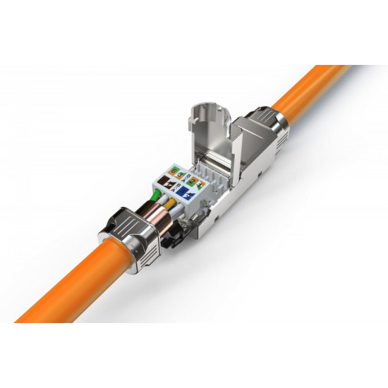 Moduł sieciowy do łączenia kabli kat. 6A ekranowany, beznarzędziowy, AWG 22-26