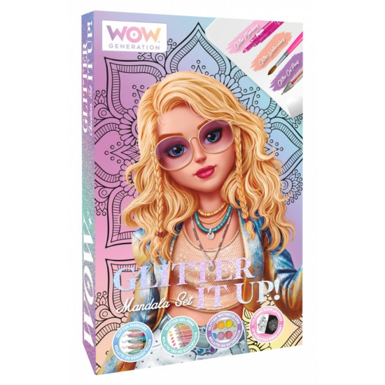 Zestaw kreatywny Mandala brokat 