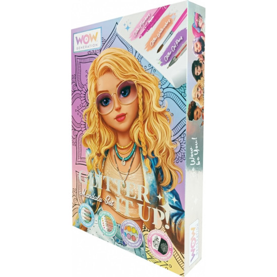 Zestaw kreatywny Mandala brokat 