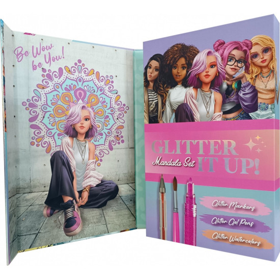 Zestaw kreatywny Mandala brokat 