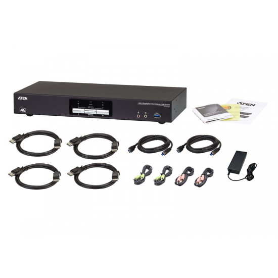 Przełącznik 2-portowy KVMP USB 3.0 DisplayPort 4K Dual Display