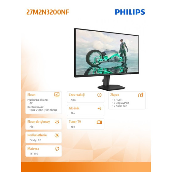 Monitor 27M2N3200NF 27 cali IPS 144Hz HDMI DP