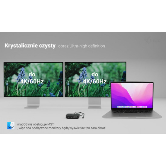 Stacja dokująca USB-C Dual HDMI Power Delivery 100W 