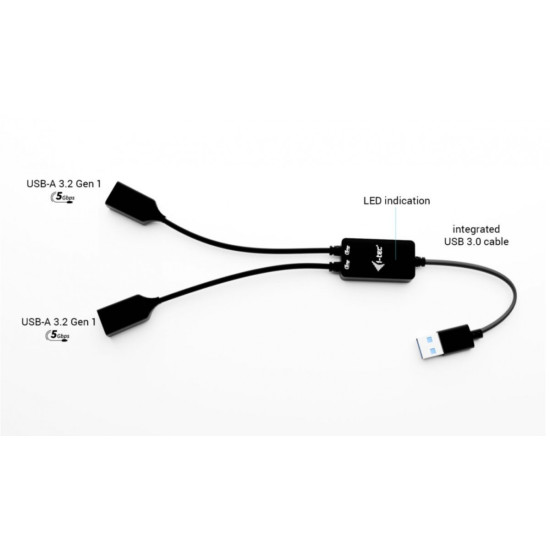 HUB USB-A Cable 2 port (2x USB-A) 