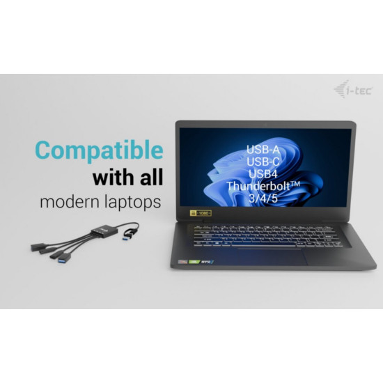 HUB USB-C/USB-A Cable 4 port (2x USB-C 2x USB-A) 