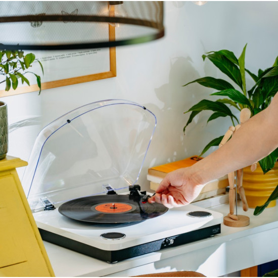 Gramofon AD1914 Biały USB Bluetooth