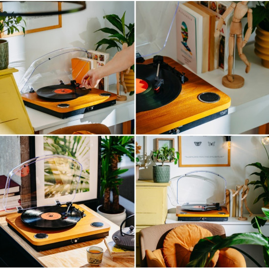 Gramofon AD1914 Wood USB Bluetooth