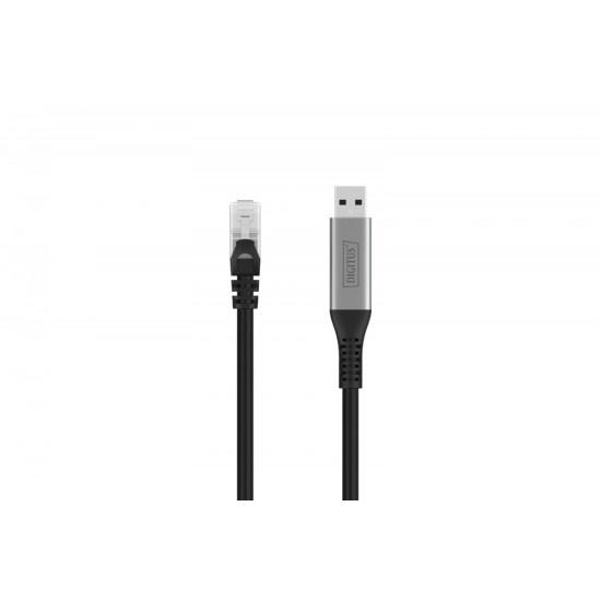 Kabel adapter USB-A - RJ45 Kat. 6A S/FTP, 1 Gbit/s, USB 3.2 Gen1, LSZH, 2m