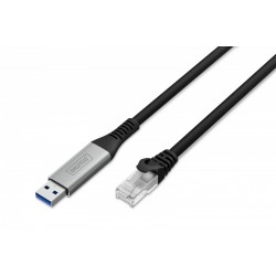 Kabel adapter USB-A - RJ45 Kat. 6A S/FTP, 1 Gbit/s, USB 3.2 Gen1, LSZH, 2m