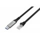 Kabel adapter USB-A - RJ45 Kat. 6A S/FTP, 1 Gbit/s, USB 3.2 Gen1, LSZH, 3m