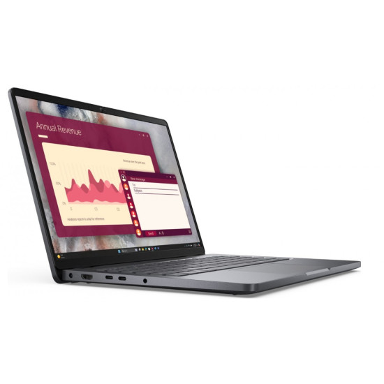 Laptop Dell Pro 14 PC14250 W11P C3 100U/8GB/512GB CL25/14.0 FHD+/INT/FgrPr/FHD/IRCam/Mic/WLAN+BT/BcklKb/3C/3YPS Magnetite color, textured finish