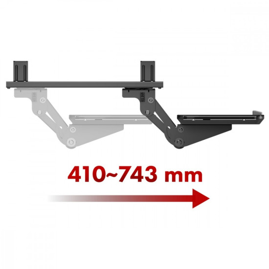 Uchwyt na klawiaturę max 5kg, MC-156 B   regulowany, podbiurkowy