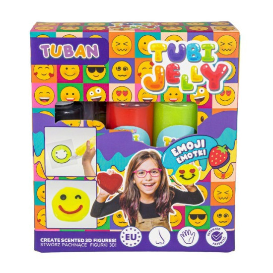 Zestaw Tubi Jelly Emotki 3 kolory 