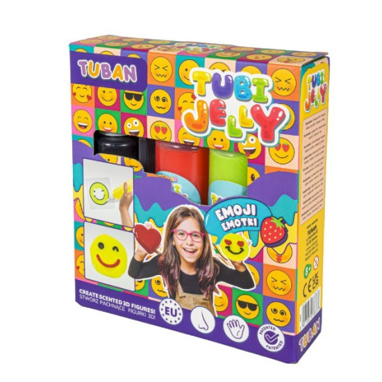 Zestaw Tubi Jelly Emotki 3 kolory 