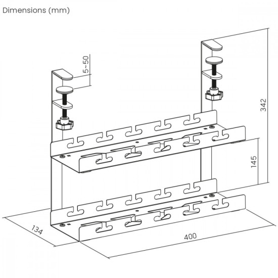Organizer podbiurkowy na kable, MC-104W
