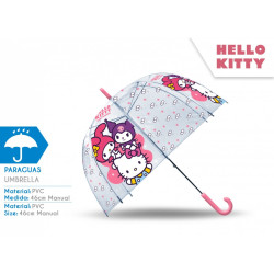 Parasolka przezroczysta manualna Hello Kitty 