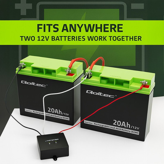 Balanser napięcia 24V do akumulatorów 2x12V | 5A | LiFePO4 AGM   GEL 