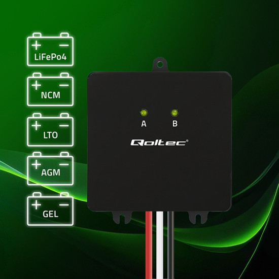 Balanser napięcia 24V do akumulatorów 2x12V | 5A | LiFePO4 AGM   GEL 